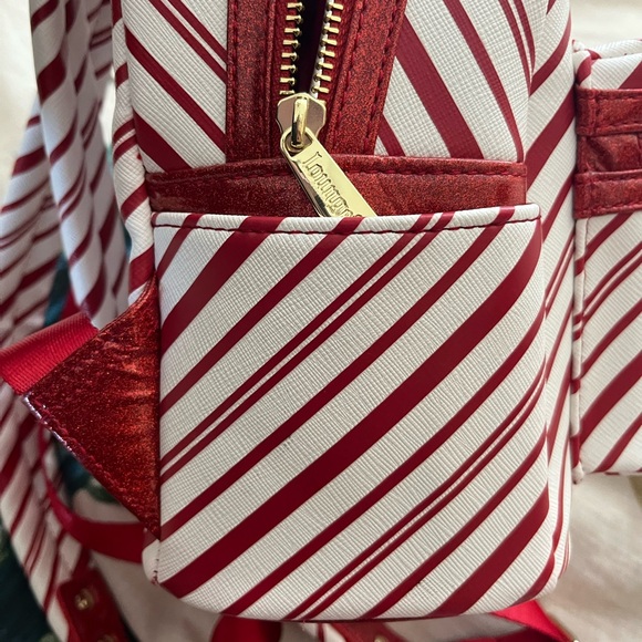 Loungefly Candy Cane Striped Backpack Disney parks - Picture 6 of 8